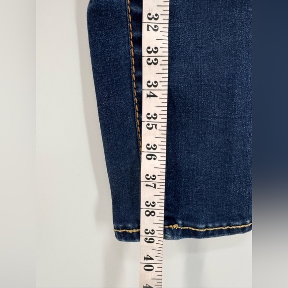 True Religion Stella Sn Flap Mid Rise Skinny Dark Wash Size 27 - Picture 6 of 8